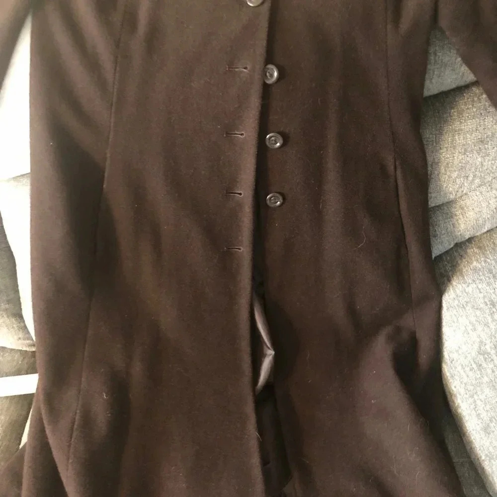 Oleg Cassini Brown Wool Blend Coat. Size 16 - Picture 7 of 7